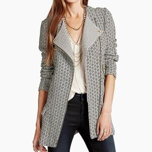 Lucky Brand Marnie Knit Moto sweater Jacket